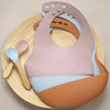Muslinlife Baby Silicone Feeding Tableware & Waterproof Bib