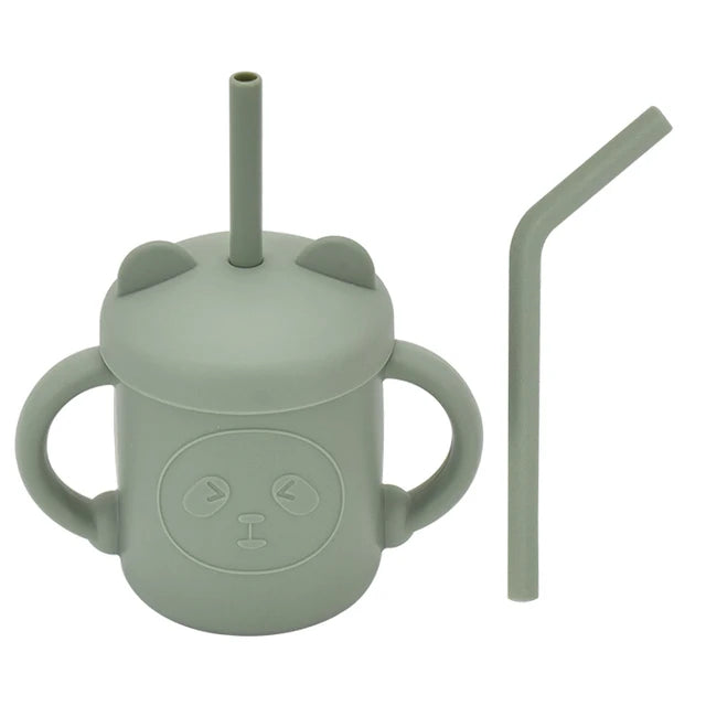 Baby Silicone Sippy Cup - BPA-Free Portable Snack Container Set