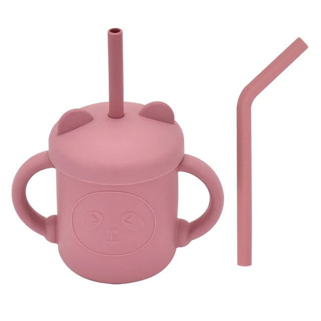Baby Silicone Sippy Cup - BPA-Free Portable Snack Container Set