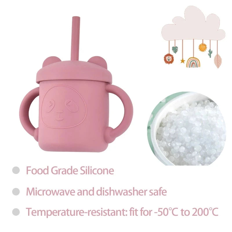 Baby Silicone Sippy Cup - BPA-Free Portable Snack Container Set