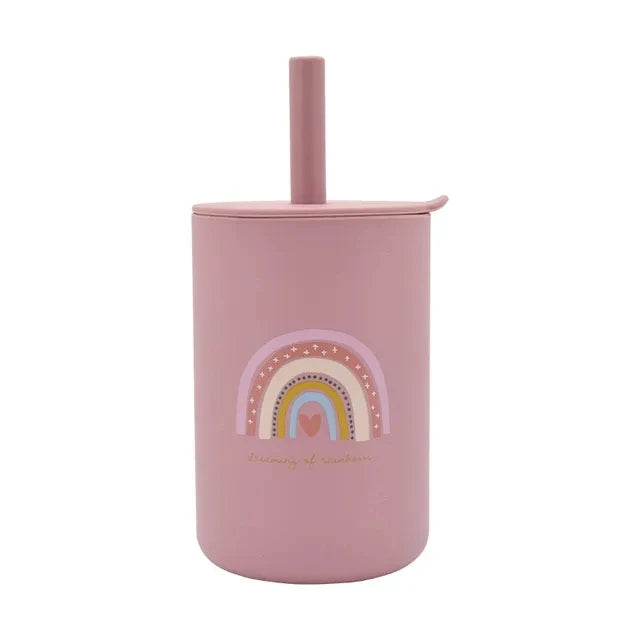 Baby Silicone Sippy Cup - BPA-Free Portable Snack Container Set