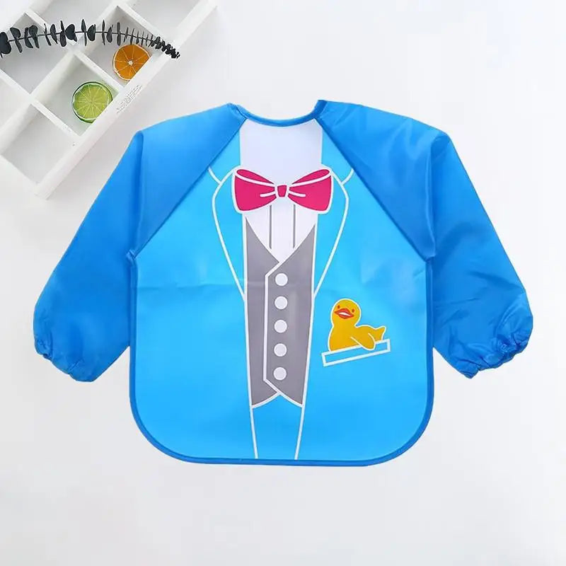 Cute Cartoon Waterproof Baby Bib with Pocket – 0-3Y