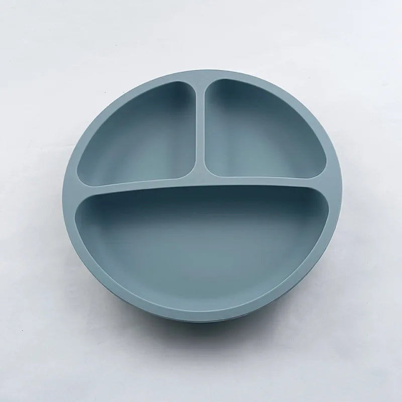Baby Safe Silicone Dining Plate – Suction Cartoon Smile Face Bowl for Toddlers