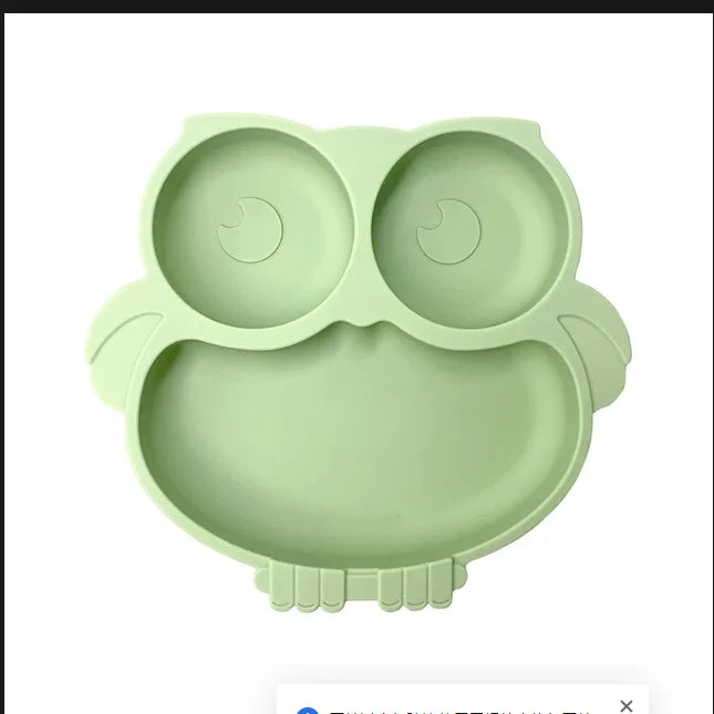 Baby Safe Silicone Dining Plate – Suction Cartoon Smile Face Bowl for Toddlers