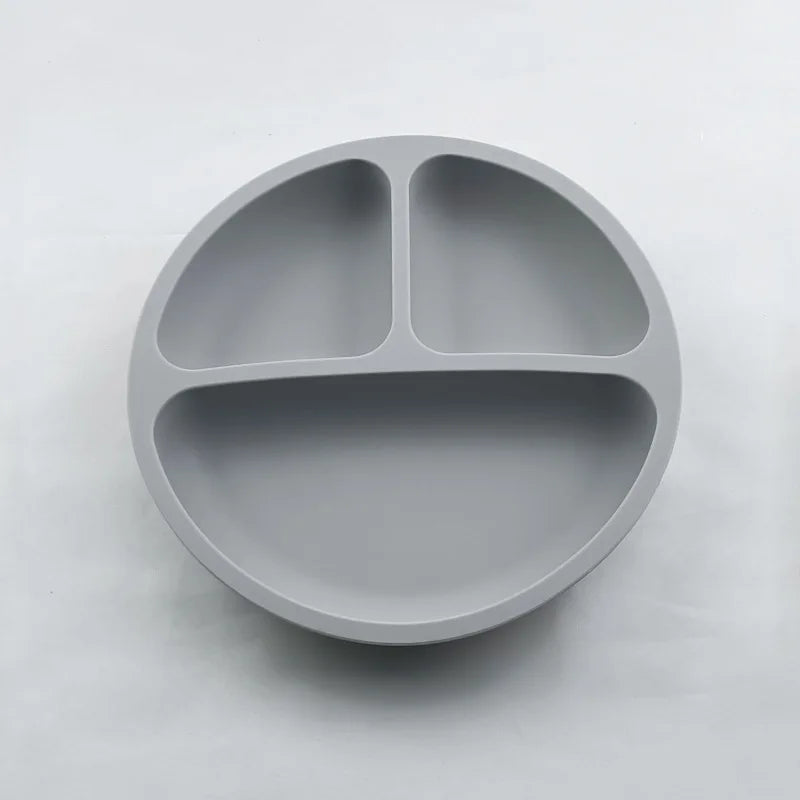 Baby Safe Silicone Dining Plate – Suction Cartoon Smile Face Bowl for Toddlers