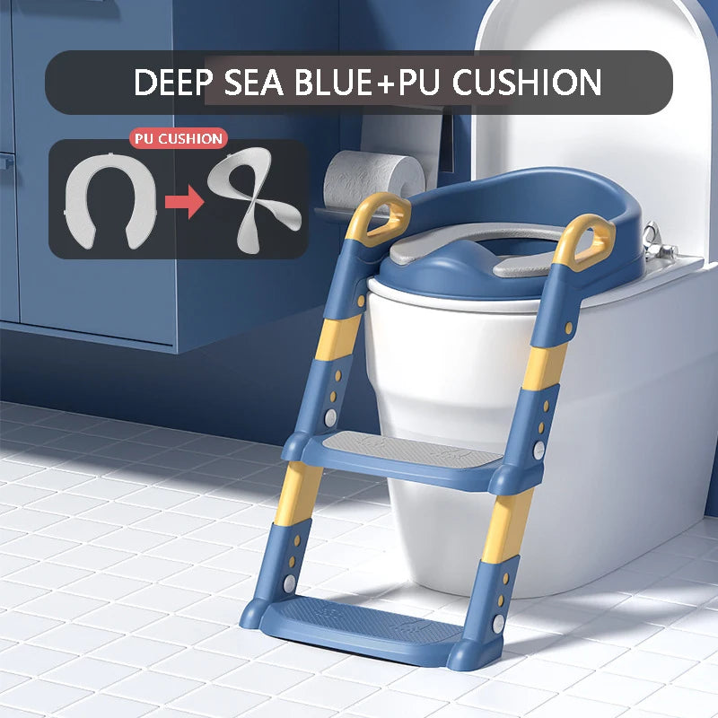 Stepped Children's Toilet Foldable Foot Stool - Multi-functional Training Tool