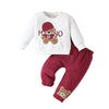 Toddler Cartoon Bear Long Sleeve Tee & Navy Pants Set