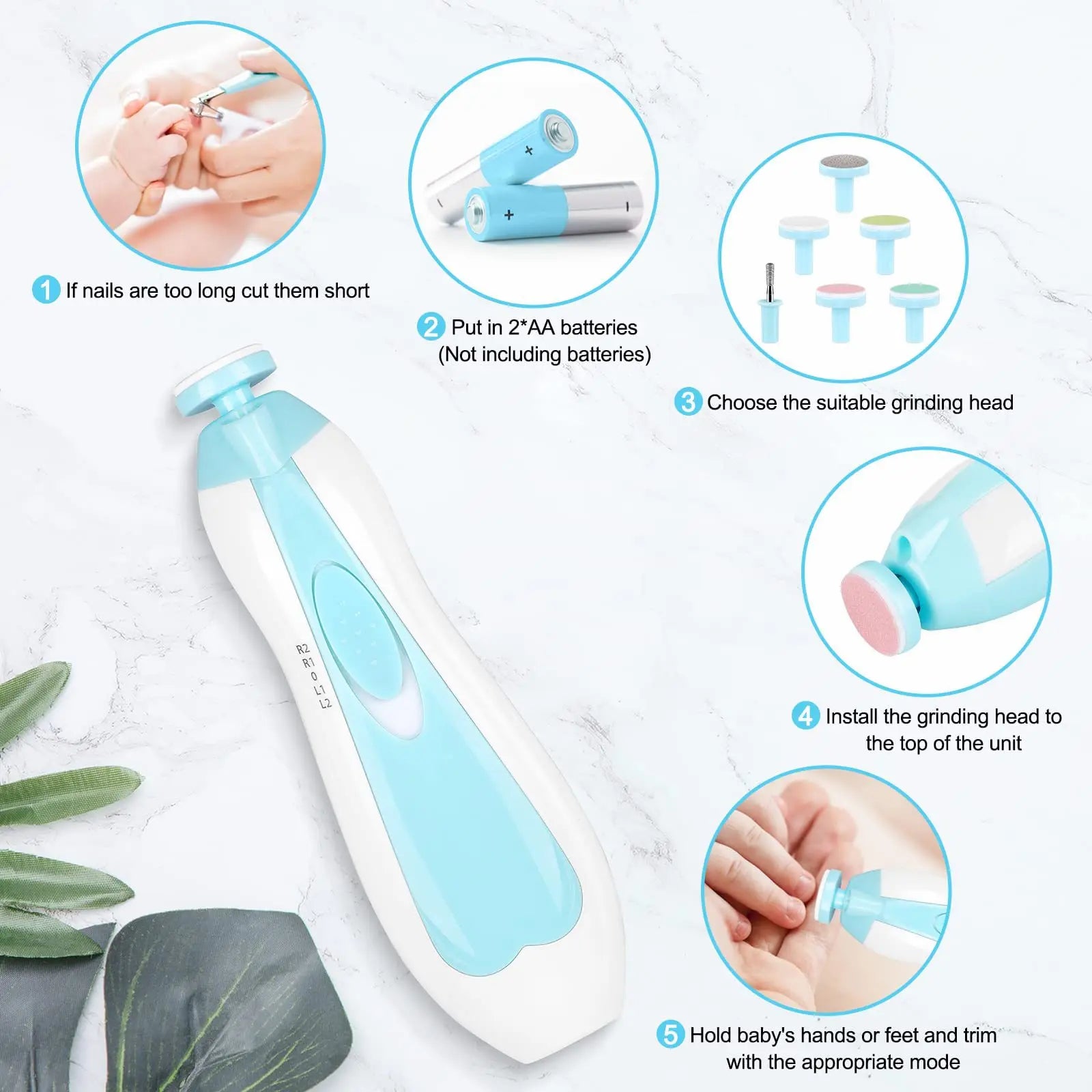 Baby Electric Nail Trimmer – Multifunctional Nail Polisher