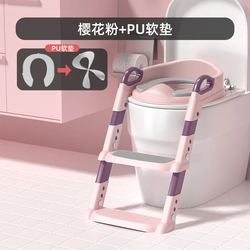 Stepped Children's Toilet Foldable Foot Stool - Multi-functional Training Tool