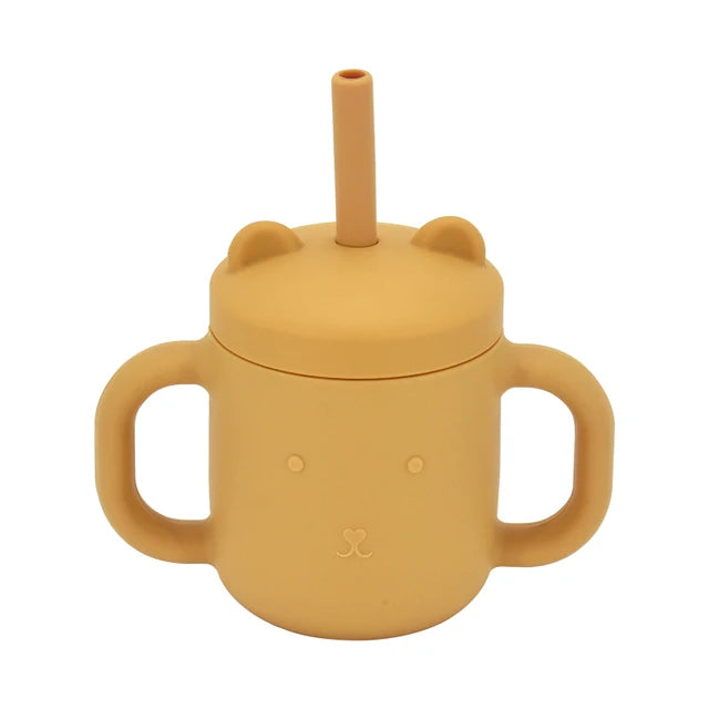 Baby Silicone Sippy Cup - BPA-Free Portable Snack Container Set