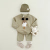 Korean Baby Girl Autumn Set - Embroidered Popsicle Top & Pants