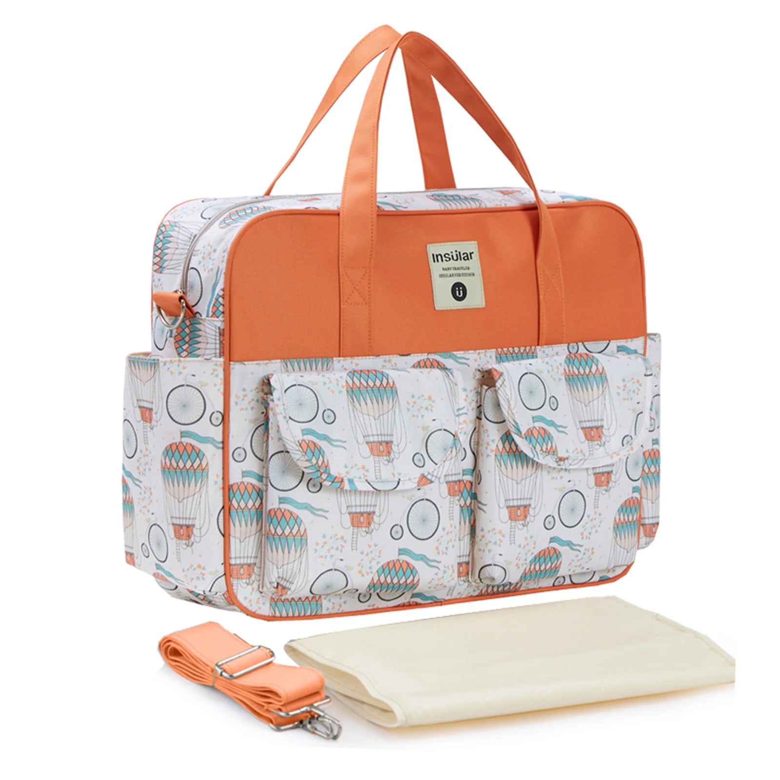 Insular Mummy Large Capacity Waterproof Diaper Stroller Bag