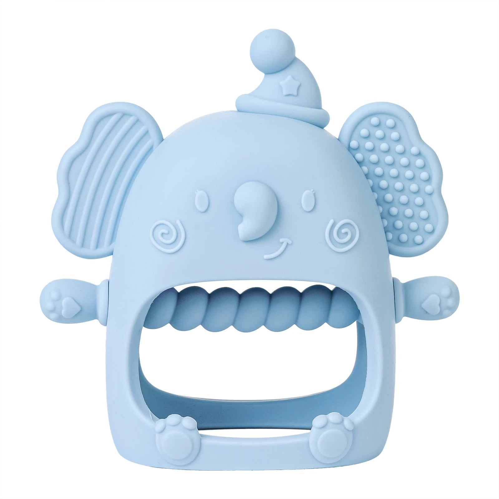 Baby silicone gum cute elephant gum toy without BPA can be DIY baby pacifier can grip baby grinding gum baby soothing gum