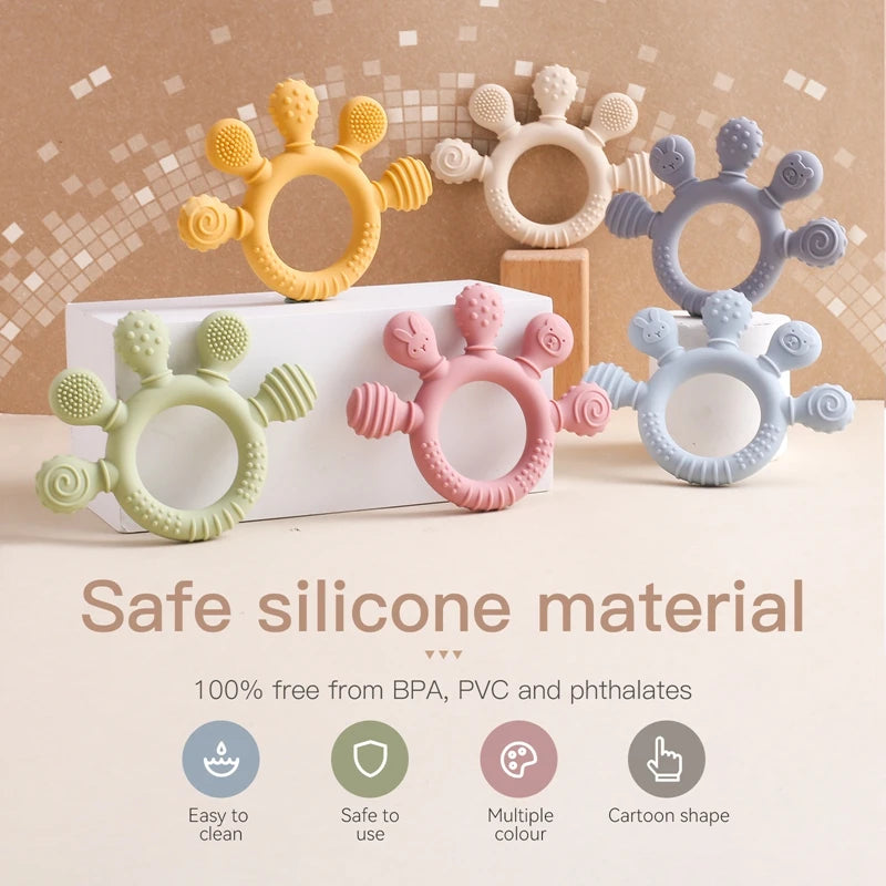 Silicone Animal Teether for Babies and Toddlers