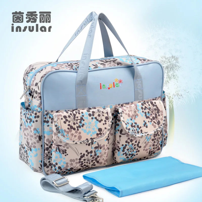 Insular Mummy Large Capacity Waterproof Diaper Stroller Bag