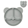 Baby Safe Silicone Dining Plate – Suction Cartoon Smile Face Bowl for Toddlers