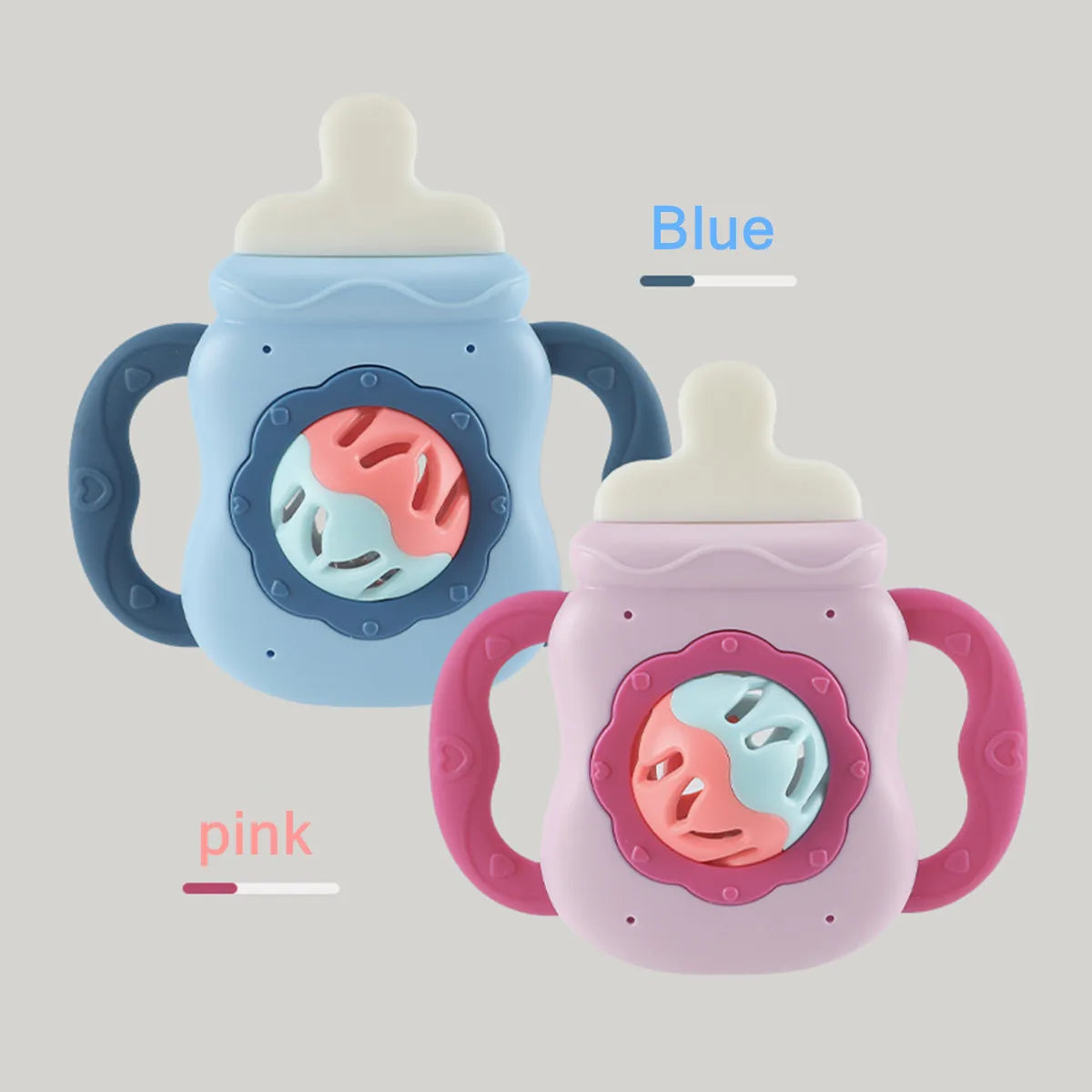 Baby Rattle & Teether – Milk Bottle Shape.
