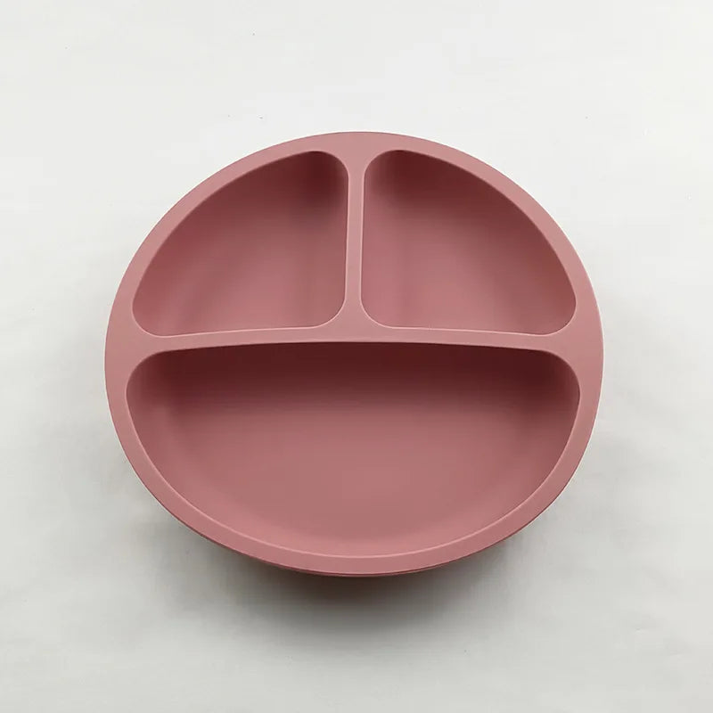 Baby Safe Silicone Dining Plate – Suction Cartoon Smile Face Bowl for Toddlers