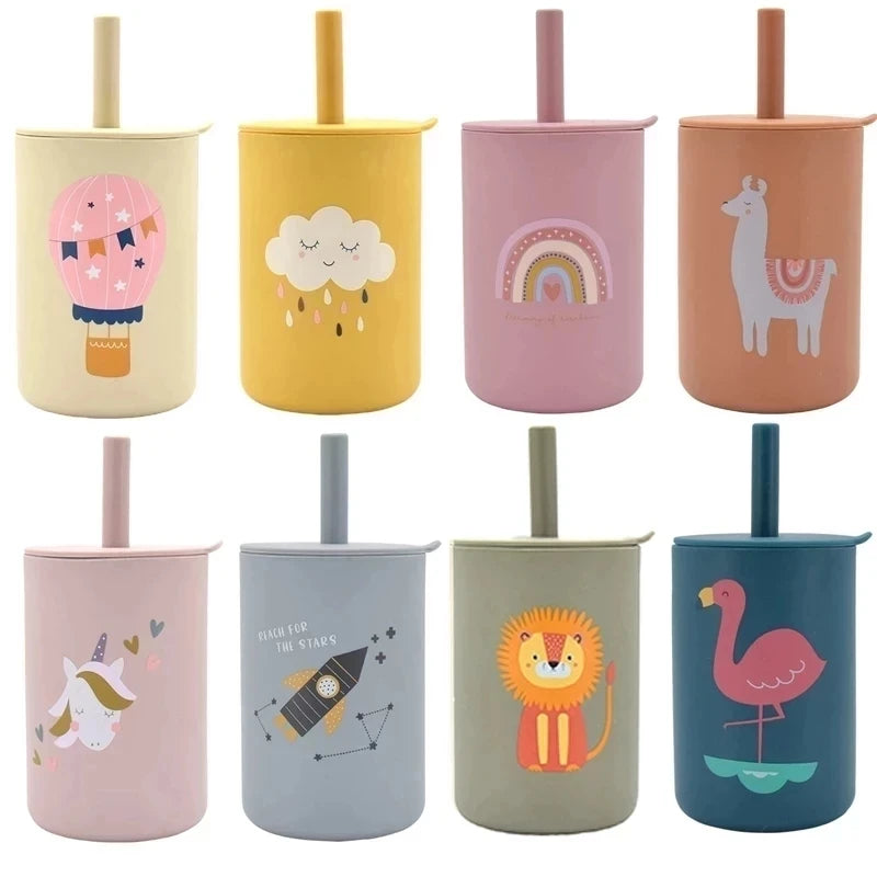 Baby Silicone Sippy Cup - BPA-Free Portable Snack Container Set