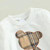 Baby Girls Plaid Bear Tracksuit Outfit