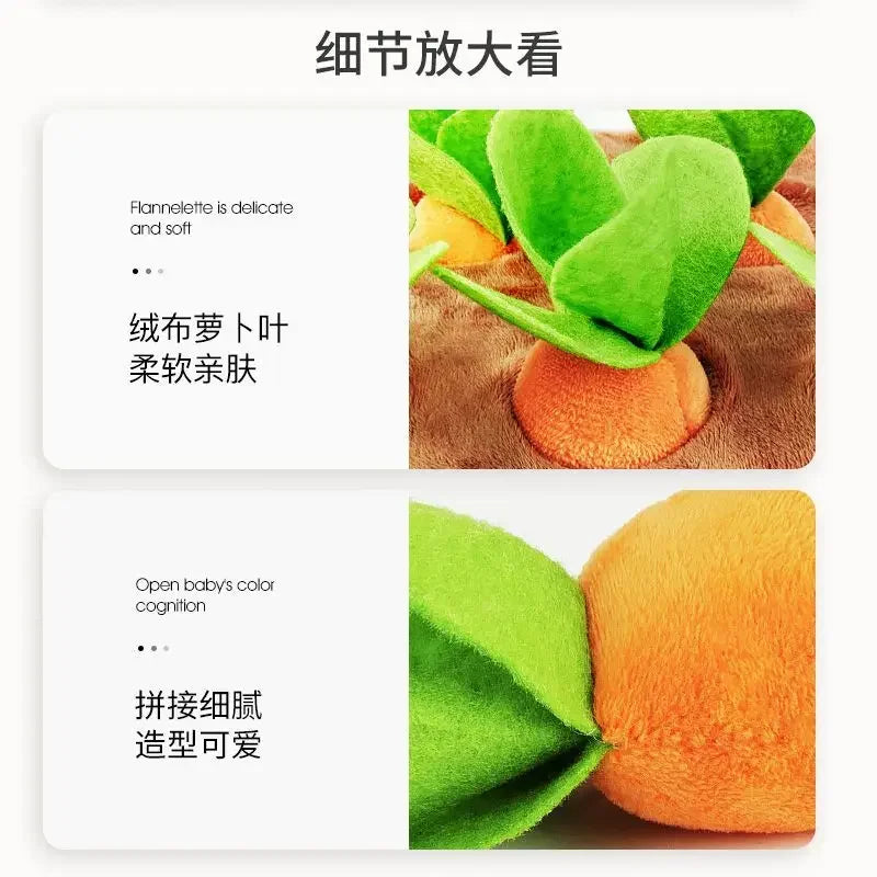 Baby Plush Carrot Montessori Educational Toy for Kids