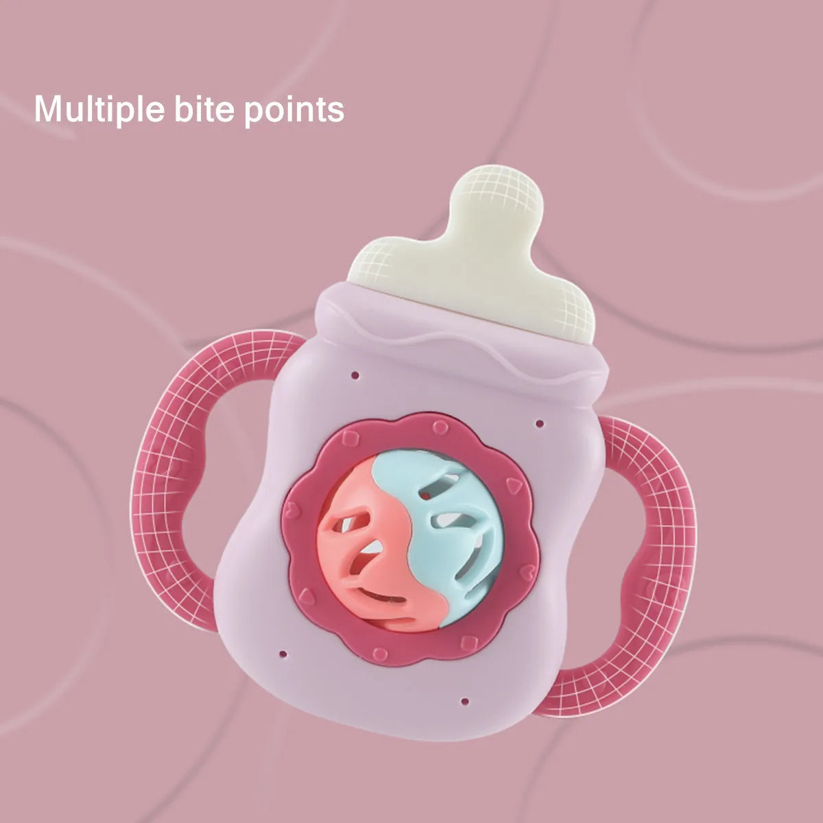 Baby Rattle & Teether – Milk Bottle Shape.