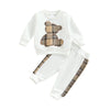 Baby Girls Plaid Bear Tracksuit Outfit