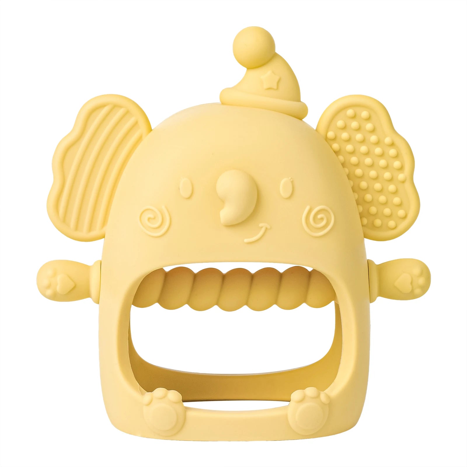 Baby silicone gum cute elephant gum toy without BPA can be DIY baby pacifier can grip baby grinding gum baby soothing gum