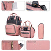 Title: 5PCS Mommy Fashion Diaper Bag Set with Backpack & Accessories