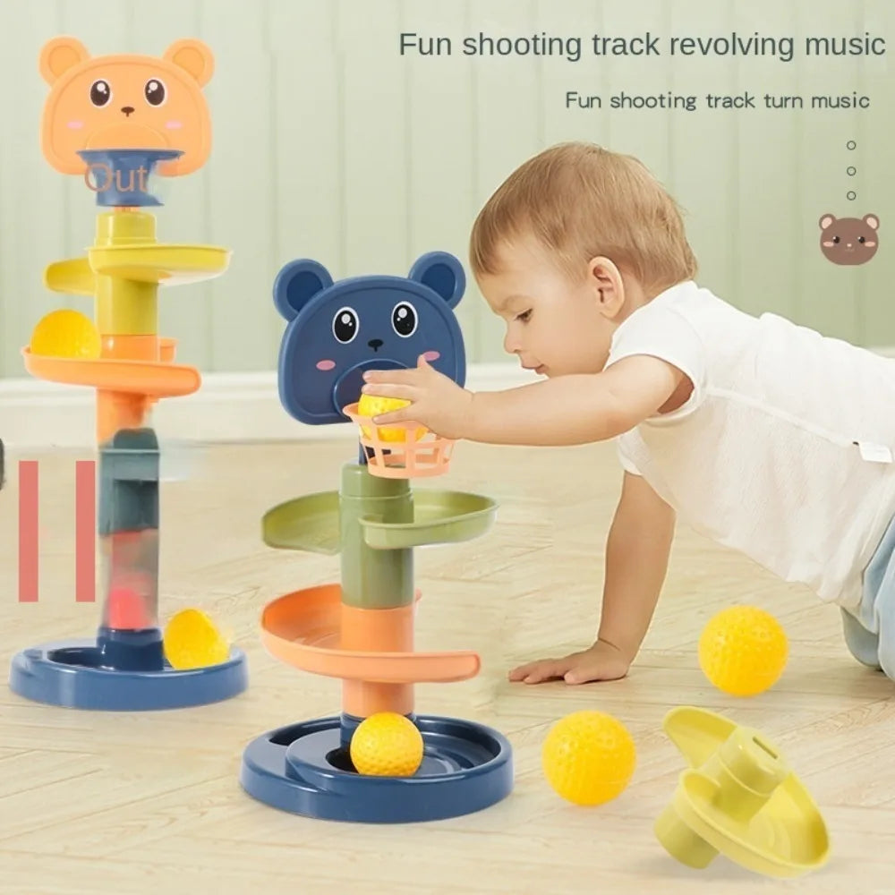 Montessori Sensory Rolling Ball Tower for Early Development