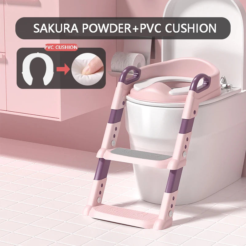 Stepped Children's Toilet Foldable Foot Stool - Multi-functional Training Tool