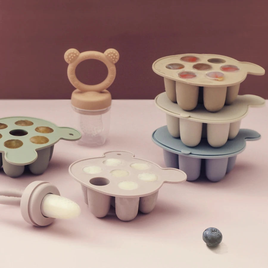 Baby Ice Cream Pops Silicone Mold – Fruit Feeding & Teether